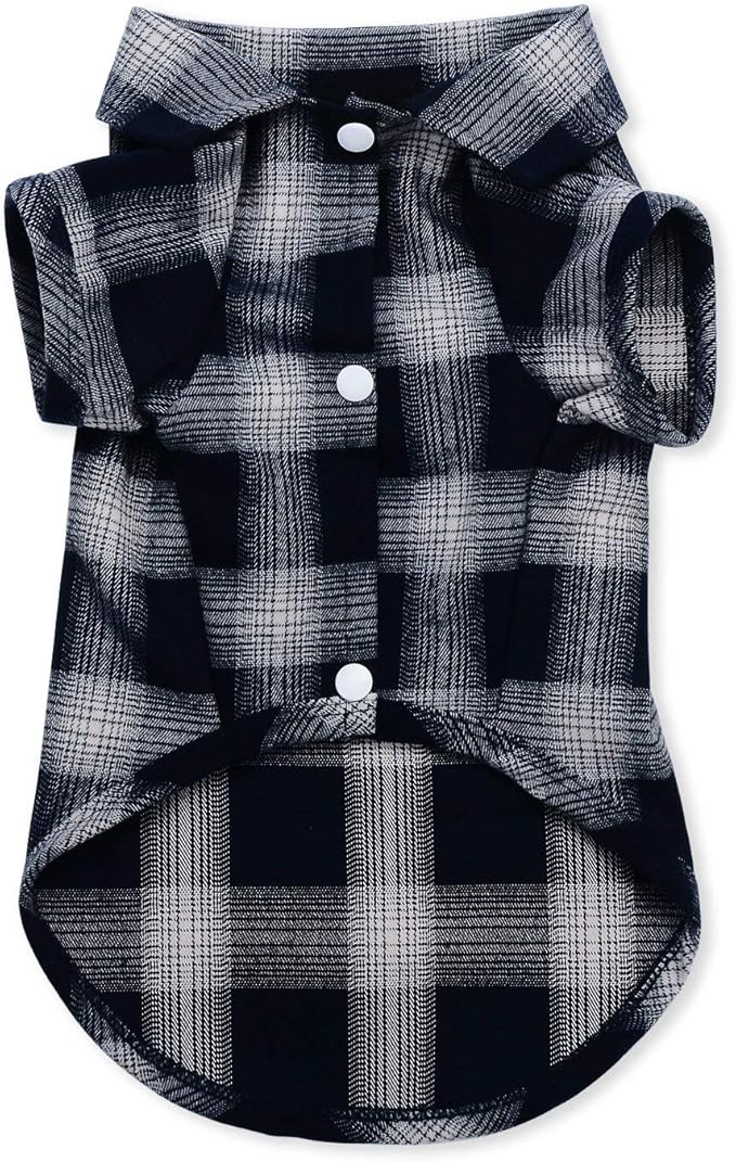 Koneseve Dog Shirt, Pet Plaid Clothes Shirt T-Shirt, Sweater Bottoming Shirt for Small Dog Cat Puppy Grid Adorable Wearing Stylish Cozy Halloween,Christmas Costumes (Blue;3XL)