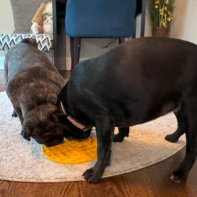 SPOT Soother Lick Mat- Dog Licking mat for Medium and Large Dogs and Puppies, Food Grade Rubber, Anxiety Reliever, Dog Peanut Butter Lick Pad, Slow Feeder, 7.5inch