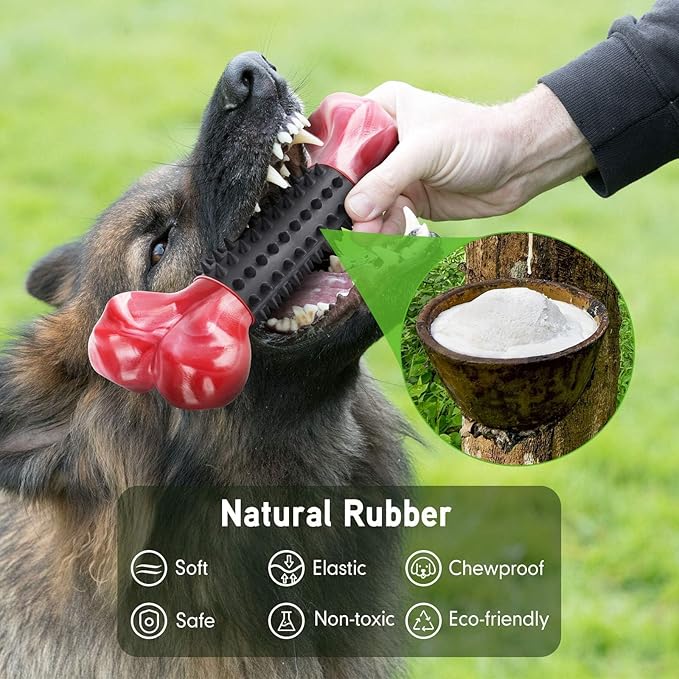 Apasiri Dog Toys for Aggressive Chewers with Bacon Flavor: 3-Pack Dog Bones for Large Dogs, 8" Chew Toys Long-Lasting, Tough Nylon & Rubber Dogs Toys