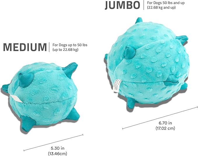 Playology Dog Toys | Puppy Toy Plush Sensory Ball for Dogs and Puppies for Dogs and Puppies | Jumbo Peanut Butter Scented Toy - Easy to Clean and Made from Non Toxic Materials