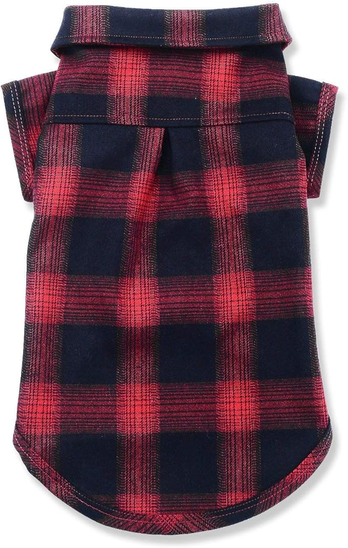 Koneseve Dog Shirt, Pet Plaid Clothes Shirt T-Shirt, Sweater Bottoming Shirt for Small Dog Cat Puppy Grid Adorable Wearing Stylish Cozy Halloween,Christmas Costumes (Red;XL/Extra Large)