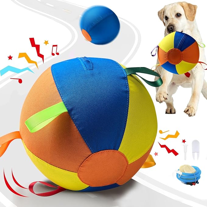 Herding Giant Tennis Dog Ball, Toy for Medium to Large Dogs, for Aggressive Chewers, Tough Herding Ball for Play & Exercise, Fun Doggy Birthday Gift (22-inch)