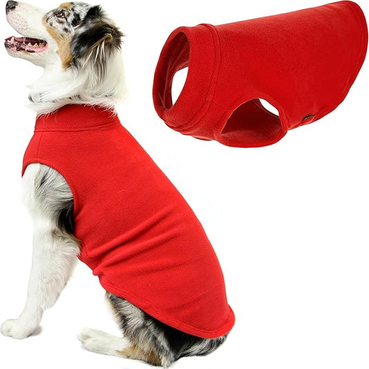Gooby Stretch Fleece Vest Dog Sweater - Red, 6X-Large - Warm Pullover Super Stretchy Fleece Dog Jacket for Small to Large Dogs
