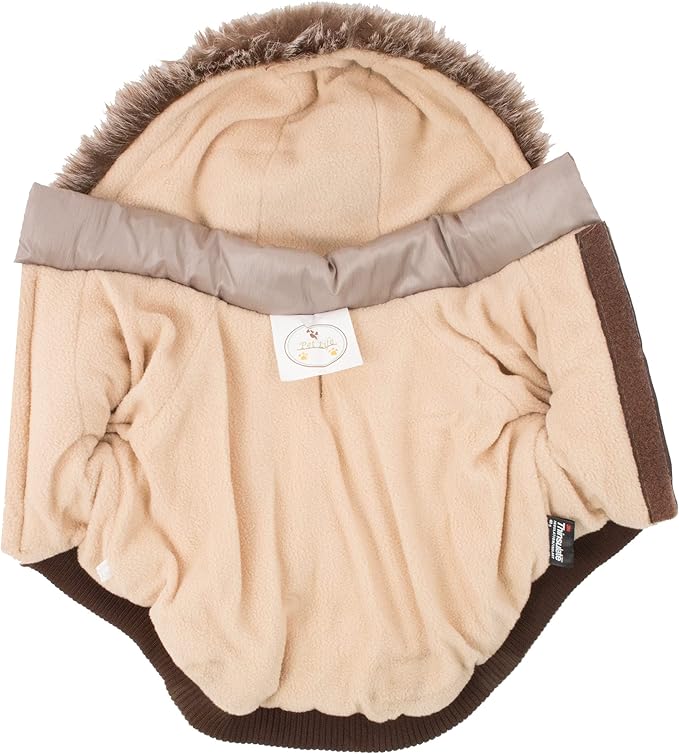 PET LIFE Classic Metallic Fashion Pet Dog Coat Jacket Parka w/ 3M Insulation and Removable Hood, X-Small, Metallic Grey