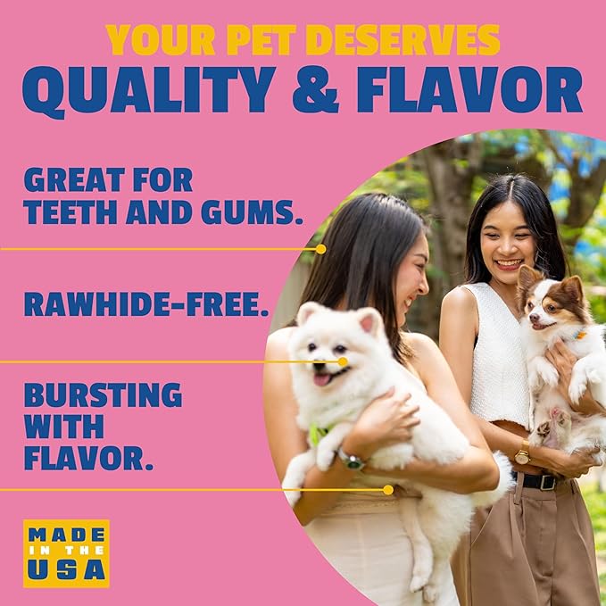etta says! Flavor Fusion - All Natural Rawhide Free Chews for Dogs 2oz Chew- Salmon and Sweet Potato - Made in The USA (12 Count Pack of 1)