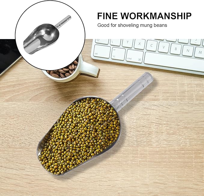 POPETPOP 2pcs Ice Scoop Pet Feeding Scoop s Quart Metal Feed 1 Cup Hand Stainless Steel Aluminum Dog Feeding Shovel Dog Treat Food Durable