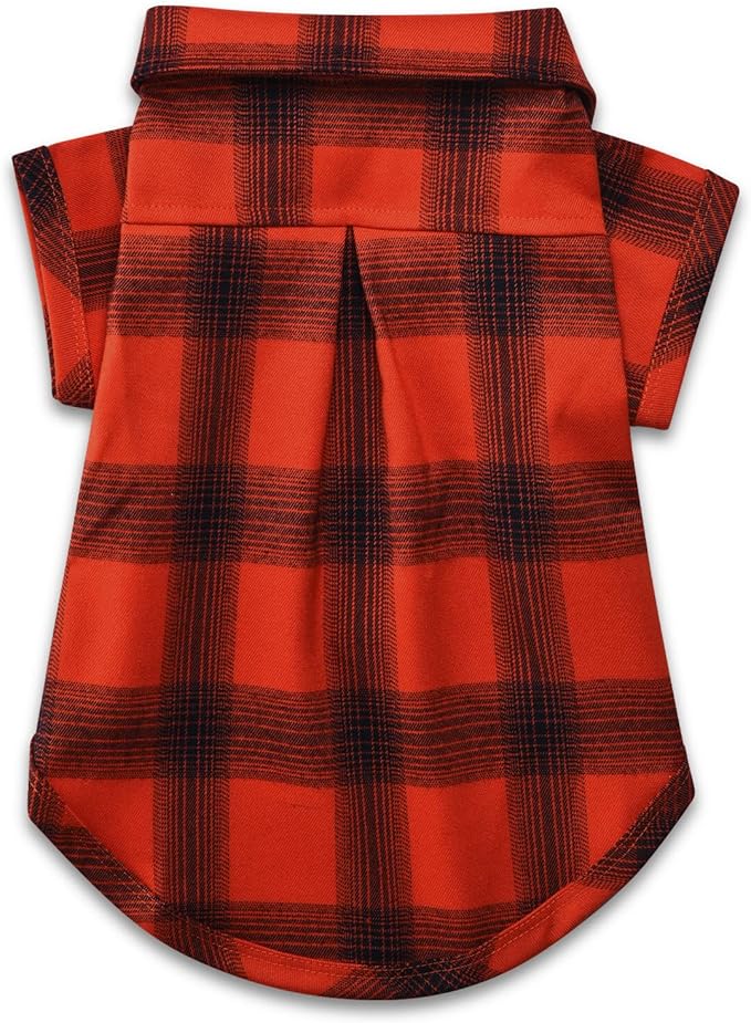 Koneseve Dog Shirt Plaid Dog Clothes for Medium Large Dogs Boy Girl Soft Pet T-Shirts Breathable Outfit Adorable Costume Grid Clothing Birthday Thanksgiving Christmas Sweater Apparel (Red#1; 6XL)