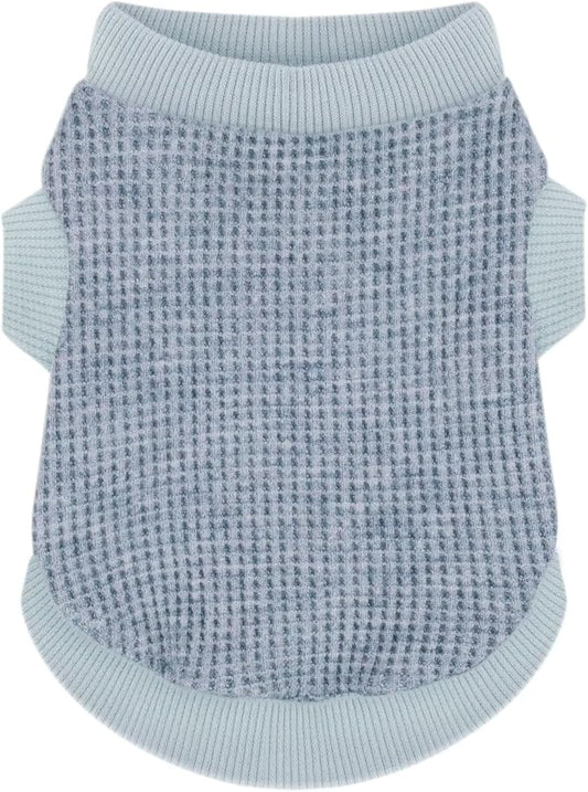 Cozy and Functional Dog Shirts for Small Puppies: Stretchable Blue Attire with Easy-On Design, Ideal for Chihuahuas and Yorkies - Enhance Comfort and Playfulness on Chill Days Small