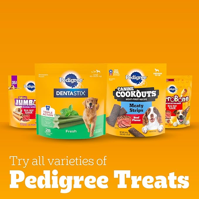 Pedigree Dentastix Small and Toy Breed Dog Treats, Original with Real Chicken, 1.63 lb. Bag (108 Treats)