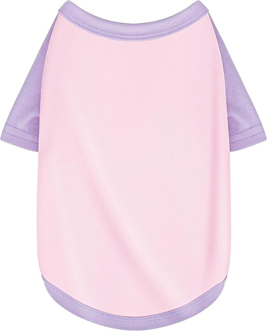 Stylish Pink Color Block Dog Shirt: Premium Polycotton Blend, Comfortable, Breathable, and Wrinkle-Resistant. Perfect Apparel for Small, Medium, & Large Dogs, a Must-Have for Pet Lovers S