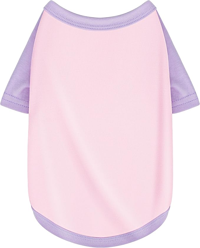 Stylish Pink Color Block Dog Shirt: Premium Polycotton Blend, Comfortable, Breathable, and Wrinkle-Resistant. Perfect Apparel for Small, Medium, & Large Dogs, a Must-Have for Pet Lovers XS