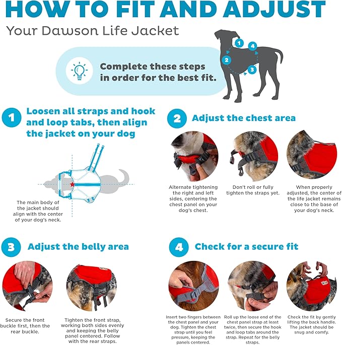 Outward Hound Dawson Swim Dog Life Jacket, High-Performance Neoprene Dog Life Vest for Swimming, Boating, and Water Safety, XS, Red