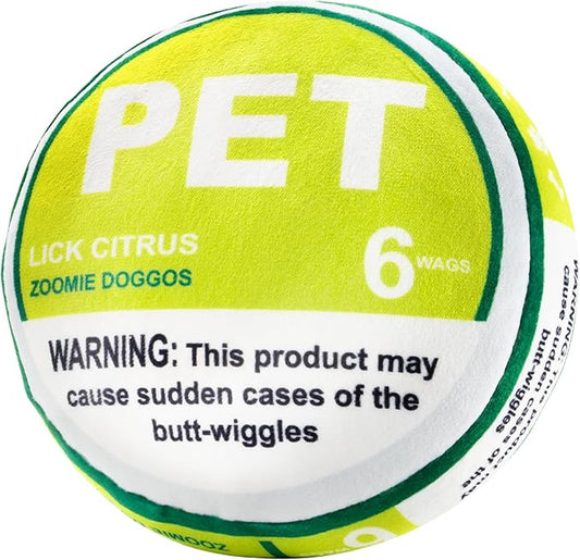 Homrich PET Pouch Parody Dog Toy, Plush Squeaky and Crinkle Funny Dog Toy, Interactive Plush Dogs Toys, Pet Squeak Toys, Puppy Gift, Lick Citrus