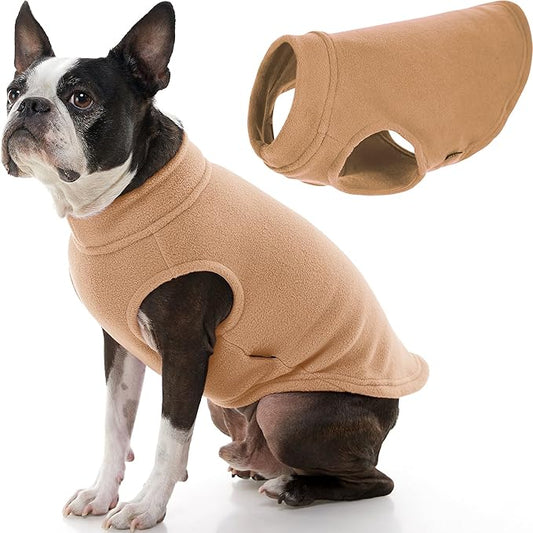 Gooby - Stretch Fleece Vest, Pullover Fleece Vest Jacket Sweater for Dogs, Sand, 2X-Large