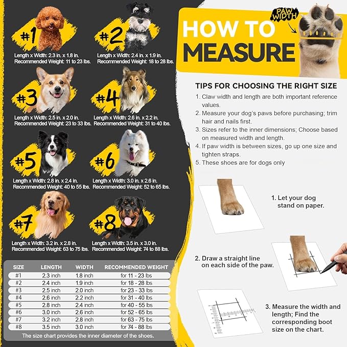 Dog Shoes for Large Small Medium Dogs,Dog Booties for Indoor Hardfloors Anti-Slip,Reflective Strip Waterproof Dog Boots & Paw Protectors for Outdoor Walking Hot Pavement,Winter Snow (Black-5)