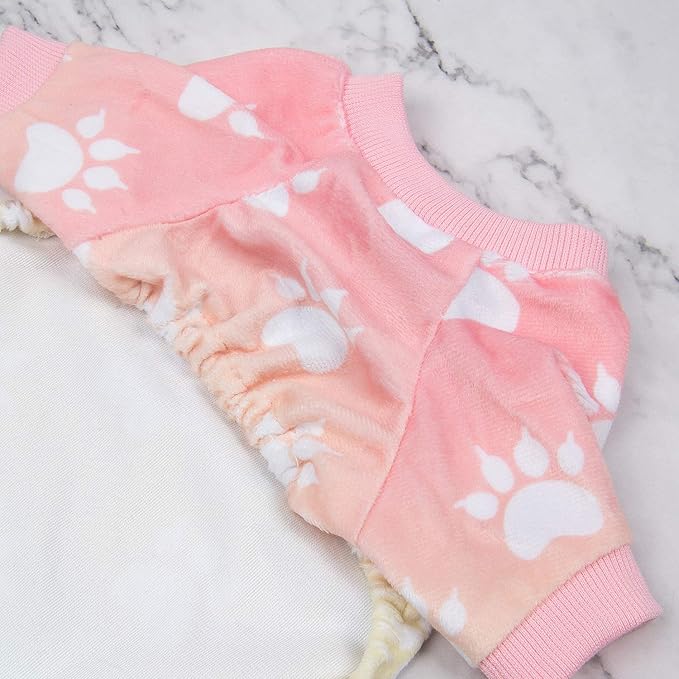 CuteBone Small Dogs Outfit Soft Puppy Onesies Pjs Dog Pajamas Pet Coat Cat Apparel Comfy Doggie Jumpsuit Bodysuit for All Seasons P09M