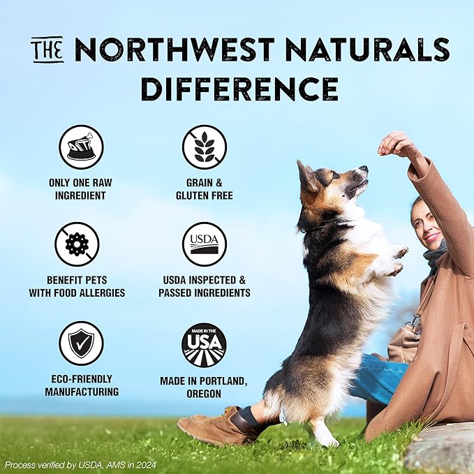 Northwest Naturals Raw Rewards Freeze-Dried Pork Heart Treats for Dogs and Cats - Bite-Sized Pieces - Healthy, 1 Ingredient, Human Grade Ingredients, All Natural, Proudly Made in USA, 3 Oz (Pack of 3)