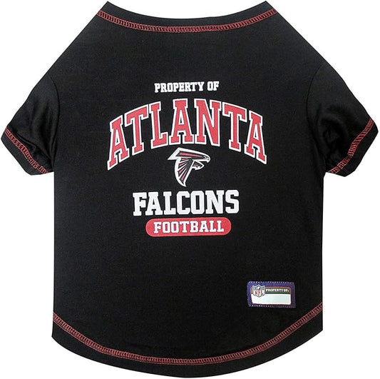 NFL Atlanta Falcons Dog T-shirt Small. - Licensed Shirt for Pets Team Colored with Team Logos- Premium Stretchable Materials for the comfort of your Dog & Cat