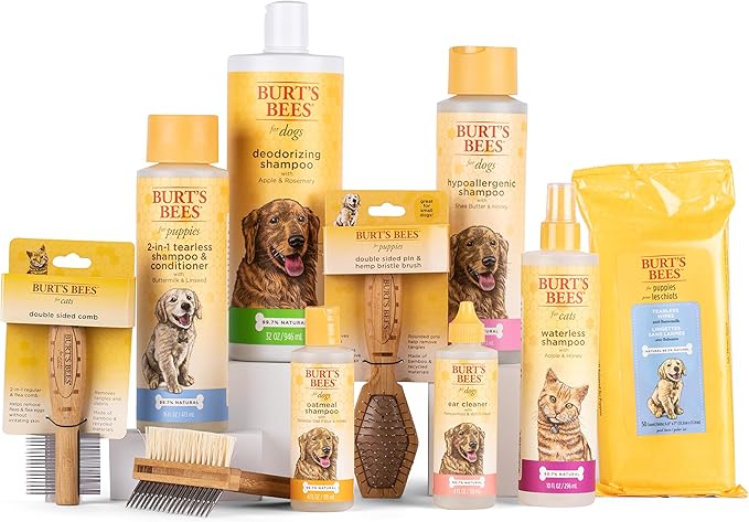 Burt's Bees for Pets Deodorizing Dog Shampoo with Apple and Rosemary, 6pk, 95% Natural Origin Formulas, Dog Deodorizing Shampoo - Gentle Dog Shampoo, Best Dog Shampoo for Smelly Dogs, 6pk, 32 oz