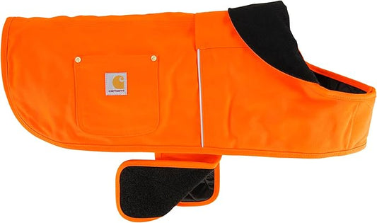 Carhartt Firm Duck Dog Chore Coat, Insulated Weather Resistant Jacket for Cold and Windy Conditions, Hunter Orange, X-Large
