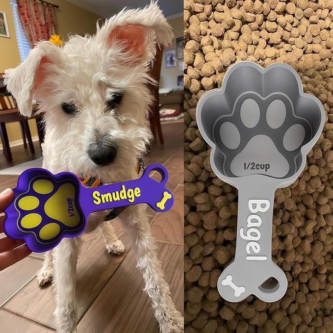 ubjva Personalized Dog Food Scoop Custom Dog Food Measuring Cup with Name Pet Accessories Gifts for Pet Lover