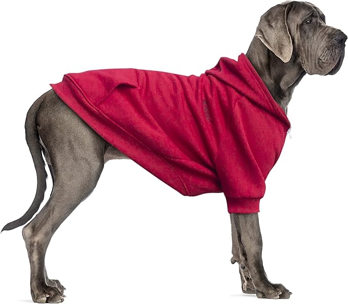 Extra Large Dog Clothes Hoodies Zip Up Sweaters for Big Dogs Alaskan Golden Retriever Red 6XL