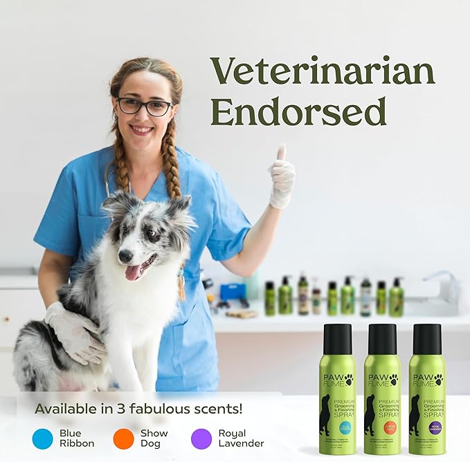 Paw Fume Dog Perfume Spray Long Lasting Scent for Grooming, Show Dog, 2-Pack – Keep Your Pup Fresh All Day – Hypoallergenic, Alcohol-Free, Detangling Formula – Moisturizing Pet Cologne Spray for Dogs