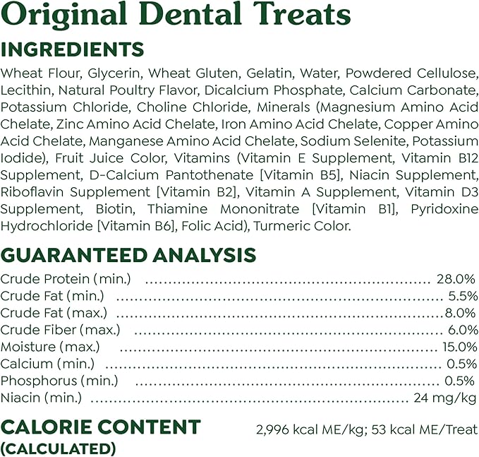 Greenies Original Teenie Dental Dog Treats, (4) 65 ct Packs (260 Treats)
