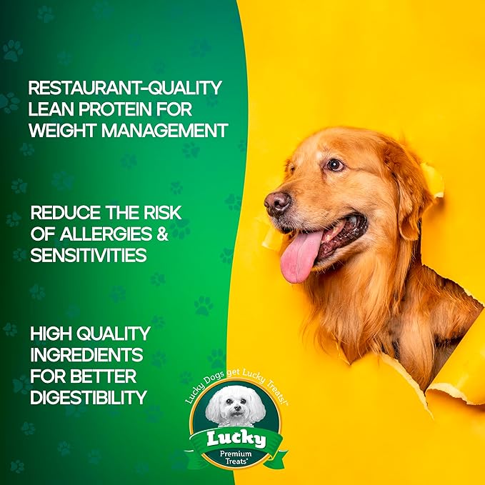 Lucky Premium Treats Chicken Wrapped Dog Treats – USA Made Raw Hide Sticks for Extra Large Size Dogs – Long Lasting, Preservative Free Dog Treats – 2 Chews