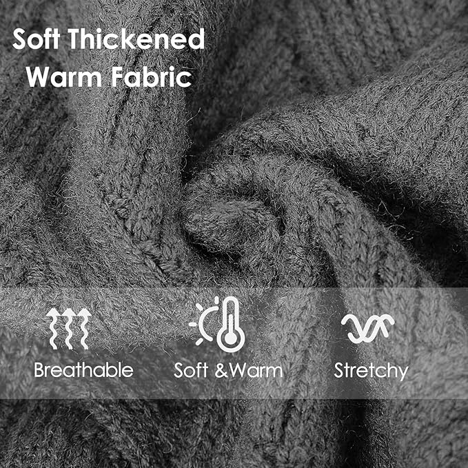 AOFITEE Dog Sweater, Warm Dog Sweaters for Large Dogs, Halloween Dogs Sweater, Turtleneck Girl Pet Sweaters, French Bulldog Sweatshirt, Knit Female Male Pet Knitwear for Winter Fall (Grey Large)