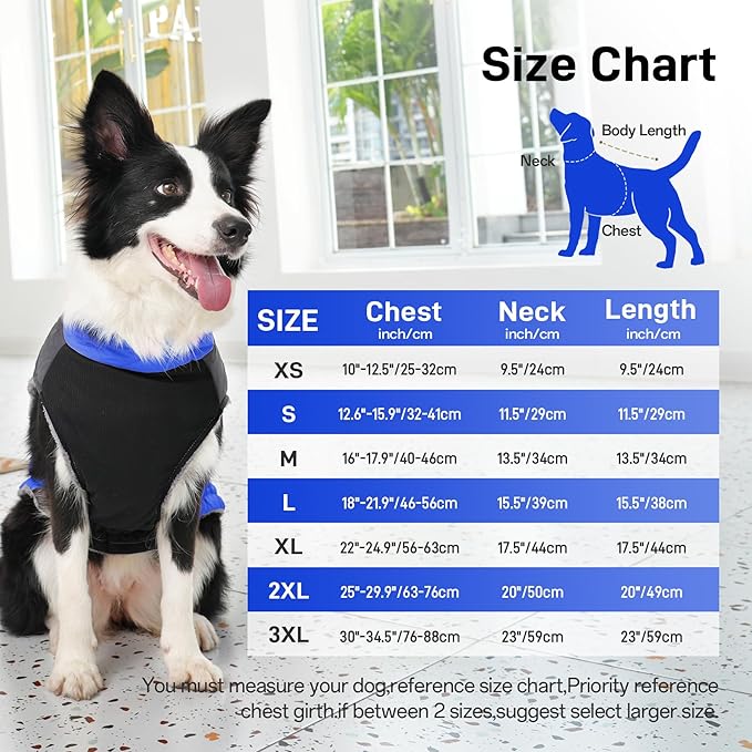 Warm Fleece Dog Coats for Medium Dogs,D-Rings Waterproof Puppy Jacket for Cold Winter,Blue L