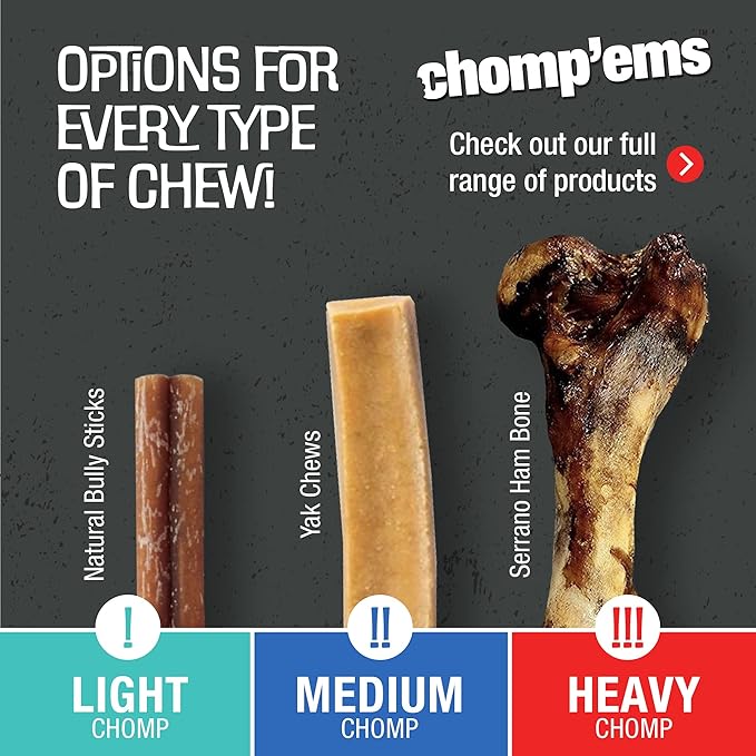CHOMP 'EMS Purehide Sticks Healthy Natural Rawhide Dog Chew, 4 oz