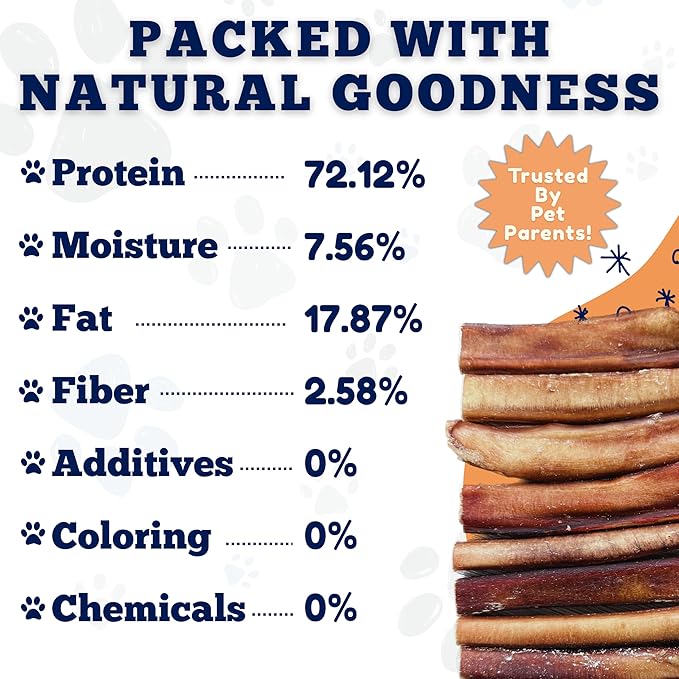 Amazing Dog Treats - 6 Inch Medium Size Bully Sticks (100 Count) - Bulk Bully Sticks for Dogs - No Hide Bully Stick Dog Bones