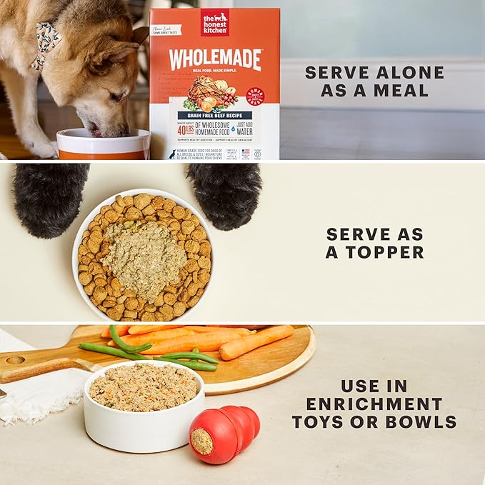 The Honest Kitchen Wholemade™ Whole Grain Beef & Oat Dog Food, 4 lb Box