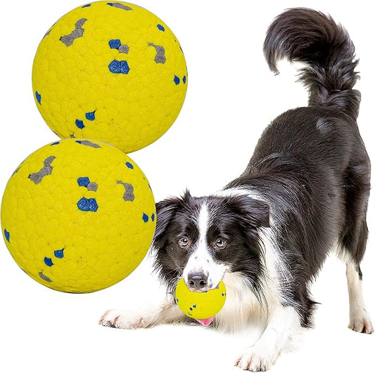 Dog Balls Toys for Aggressive Chewers, Indestructible Durable Bouncy Floating Balls for Dogs to Fetch, Durable Solid Rubber Ball for Training Dog(2 Pack)