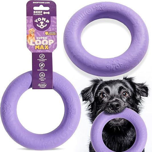 Yomp SuperLoop Max Dog Chew Ring – Durable, Dishwasher Safe, for Active Play, Tug, Fetch & Chew