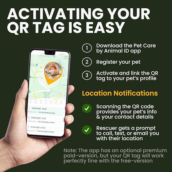 BronzeDog Rolled Leather Dog Collar with QR ID Tag, Adjustable Soft Round Collars for Small Medium Large Dogs Puppy (11" - 14 1/2" Neck Size, Black Night)