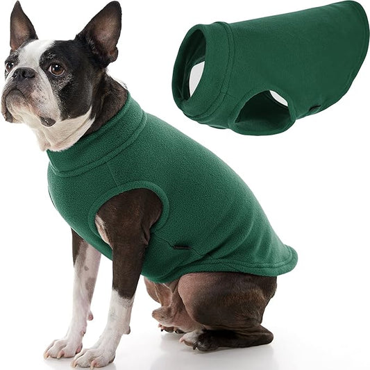 Gooby Stretch Fleece Vest Dog Sweater - Forest Green, 2X-Large - Warm Pullover Super Stretchy Fleece Dog Jacket for Small to Large Dogs