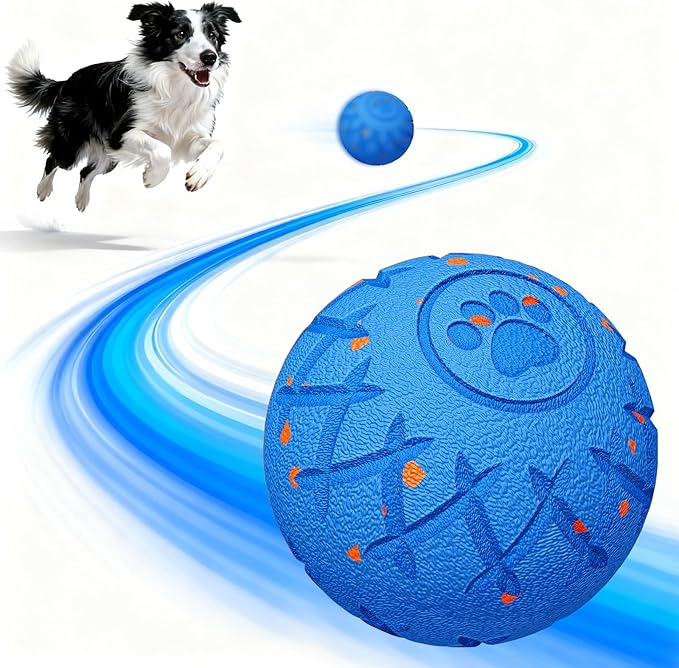 Interactive Dog Toys Dog Ball,Durable Motion Activated Automatic Rolling Toys for Medium/Large Dogs,Automatic Moving, Bouncing,and Rotating,E-TPU Material, IP54 Waterproof (Blue)
