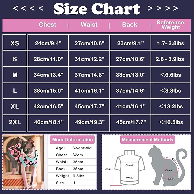 PUMYPOREITY Sphynx Cat Clothes - Soft & Stretchy Sweater Shirt, Pink, XS