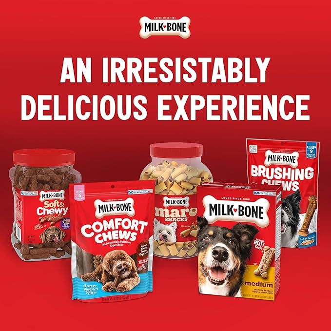 Milk-Bone Peanut Buttery Bites Soft Dog Treats with Jif Peanut Butter, 11.8 Ounce Bag