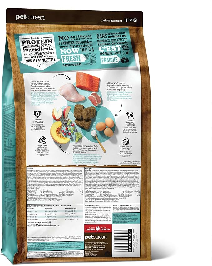 Now Fresh Grain-Free Large Breed Dry Dog Food with Turkey, Salmon & Duck, Premium Kibble for Adults Made with Real Meat & Fish, Chicken-Free, Glucosamine & Chondroitin for Healthy Joints, 25 lb Bag