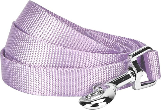 Blueberry Pet Essentials Lavender Dog Leash for Medium - 5' * 3/4" Dogs | Heavy Duty Nylon Lead | Lightweight Puppy & Cat Leash for Walking & Training