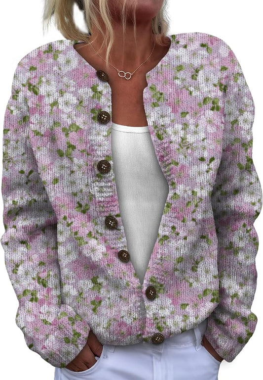 Sweater for Women Trendy Open Front Cardigan Fall Cardigan Sweaters for Women Crewneck Long Sleeve Outfits Fashion
