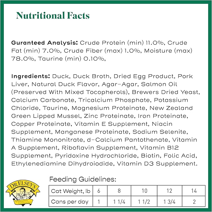 Dr. Elsey's cleanprotein Original Duck Recipe Wet Cat Food, 2.75 oz Can (Pack of 24)