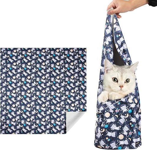27.6'' Cat Wrap for Cutting Nails, Cat Restraint for Nail Clipping, Cat Swaddle Wrap, Cat Burrito Wrap Can Be Applied to Cat Nail Trimming, X-Large, Within 15lbs