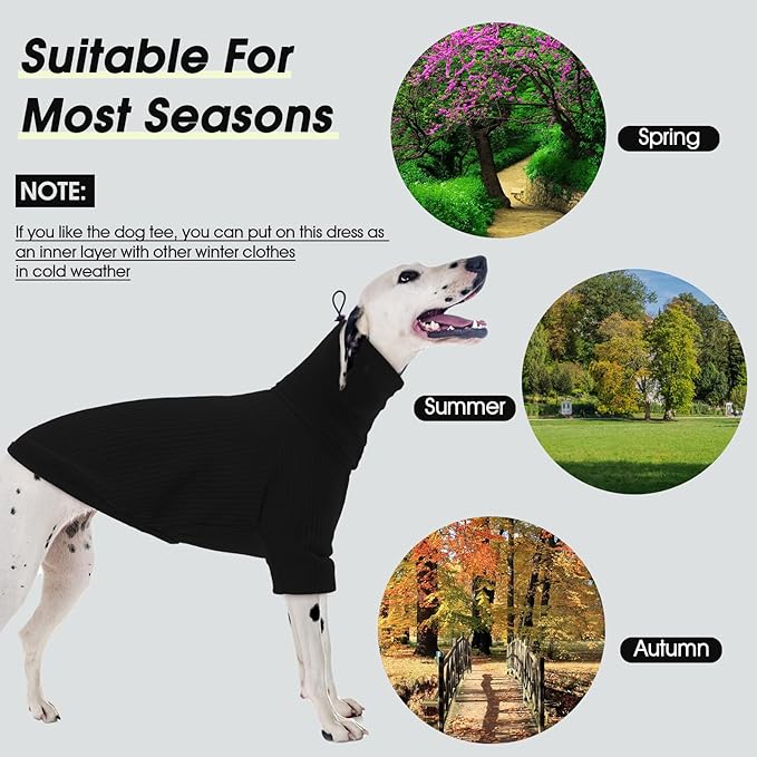 ROZKITCH Dog Shirt with Hoodie Dog Ears Cover 2 in 1, Soft Lightweight Dog Striped T Shirt Pullover Dog Tank with Detachable Ear Wrap, Dog Hoodie Tshirt Dog Boy Girl, Stretchy Sweater Black L
