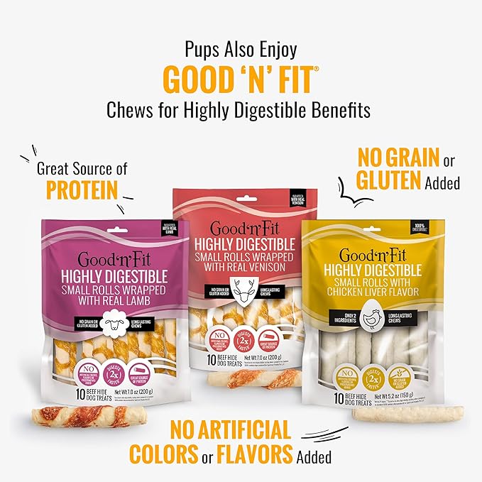 Good 'n' Tasty Triple Flavor Puree Mix-Ins Variety Pack Dog Food Topper Treats for All Dogs, 84 Count, Easy Single-Serve Portions, Added Protein with Chicken, Salmon, Duck, Beef and Rabbit
