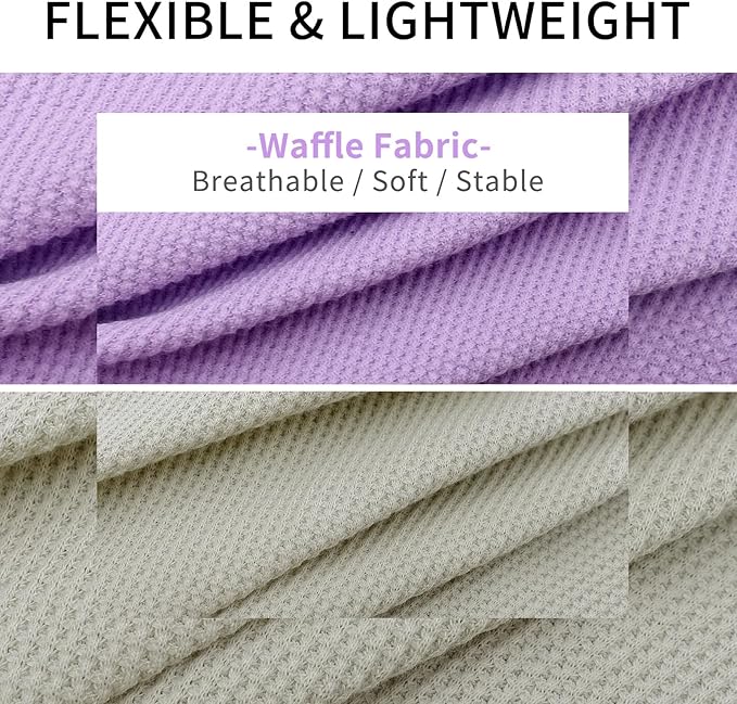 KYEESE 2Pack Dog T-Shirts Waffle, Stretchy T-Shirts, Lightweight Tank Top, Sleeveless Vest, Breathable, XX-Large, Purple + Grey