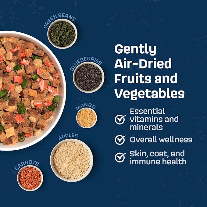 Natural Dog Food - Slow-Roasted Beef Bowl with Ancient Grains, Vegetables & Fruits - Ideal Wet/Dry Meal or Premium Dog Food Toppers for Picky Eaters (2 lbs)